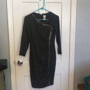 Grey long sleeve mini dress from Cache